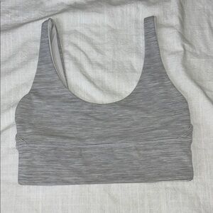 Lululemon Athletica Gray Striped Sports Bra